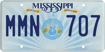 MS license plate MMN707