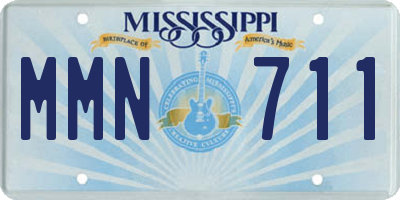 MS license plate MMN711