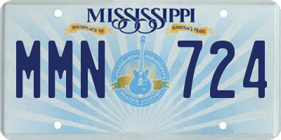 MS license plate MMN724