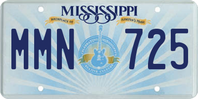 MS license plate MMN725