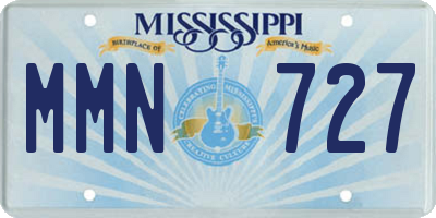 MS license plate MMN727