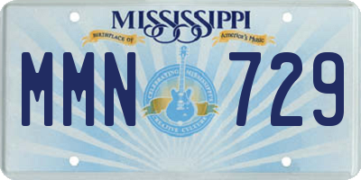 MS license plate MMN729