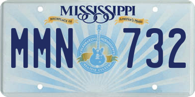 MS license plate MMN732
