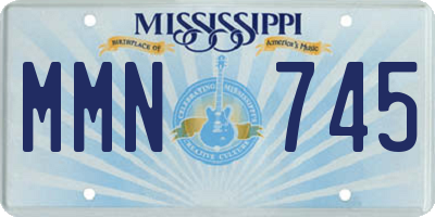 MS license plate MMN745