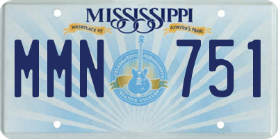 MS license plate MMN751