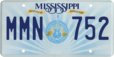 MS license plate MMN752