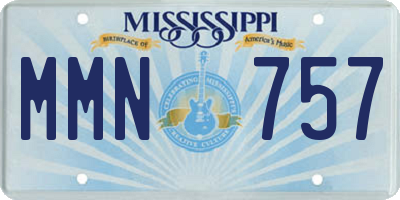 MS license plate MMN757