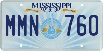 MS license plate MMN760