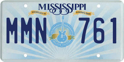 MS license plate MMN761