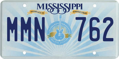 MS license plate MMN762
