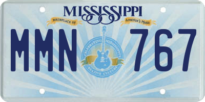 MS license plate MMN767