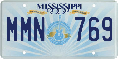 MS license plate MMN769