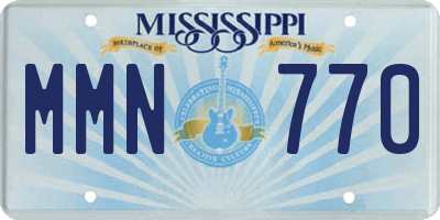 MS license plate MMN770