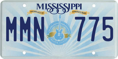 MS license plate MMN775