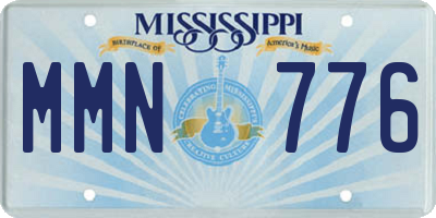 MS license plate MMN776