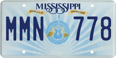 MS license plate MMN778