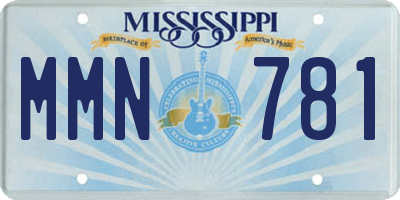 MS license plate MMN781
