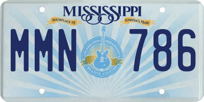 MS license plate MMN786
