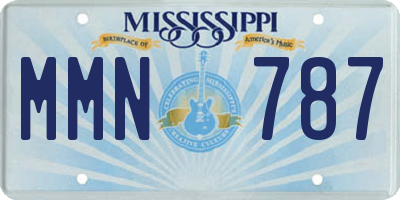 MS license plate MMN787