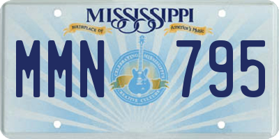 MS license plate MMN795