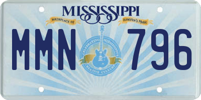 MS license plate MMN796