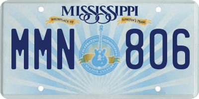 MS license plate MMN806
