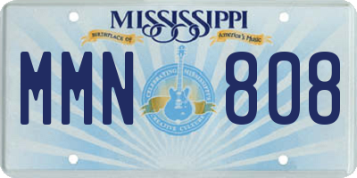 MS license plate MMN808