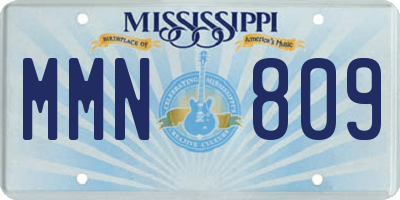 MS license plate MMN809