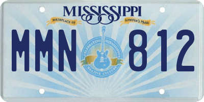 MS license plate MMN812
