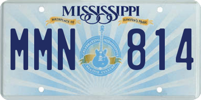 MS license plate MMN814
