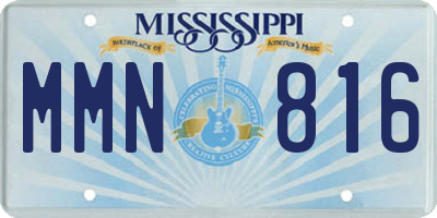 MS license plate MMN816