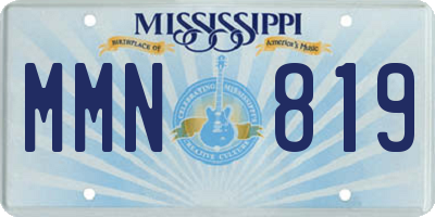 MS license plate MMN819