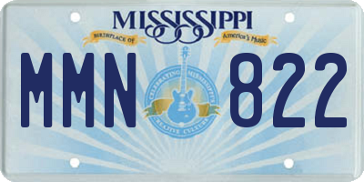 MS license plate MMN822