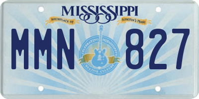 MS license plate MMN827