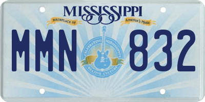MS license plate MMN832