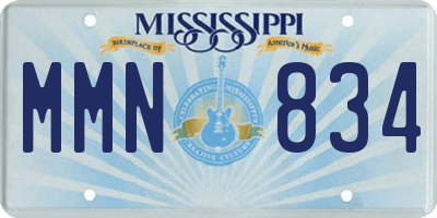 MS license plate MMN834