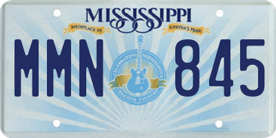 MS license plate MMN845