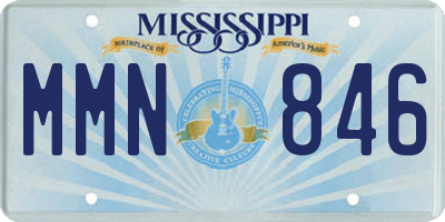 MS license plate MMN846