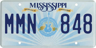 MS license plate MMN848
