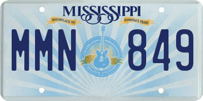 MS license plate MMN849