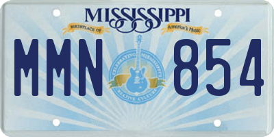 MS license plate MMN854