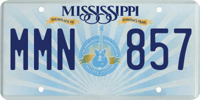 MS license plate MMN857