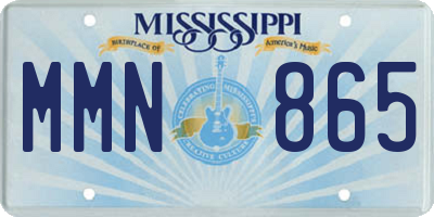 MS license plate MMN865