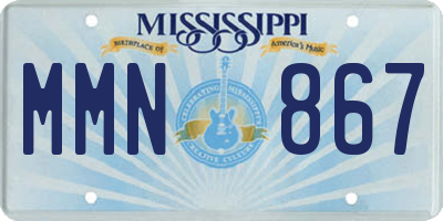 MS license plate MMN867