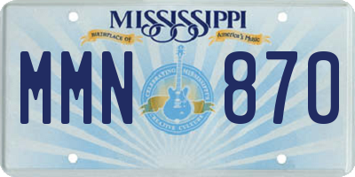 MS license plate MMN870