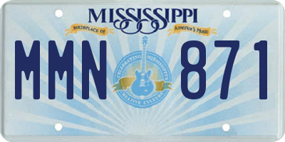 MS license plate MMN871