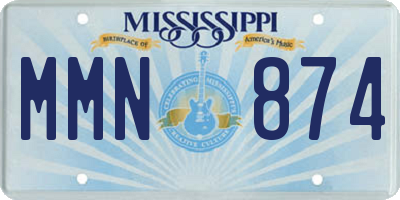 MS license plate MMN874