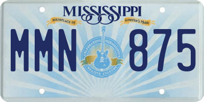 MS license plate MMN875