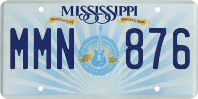 MS license plate MMN876