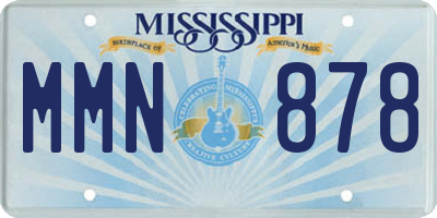 MS license plate MMN878
